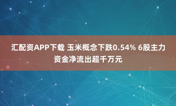 汇配资APP下载 玉米概念下跌0.54% 6股主力资金净流出超千万元